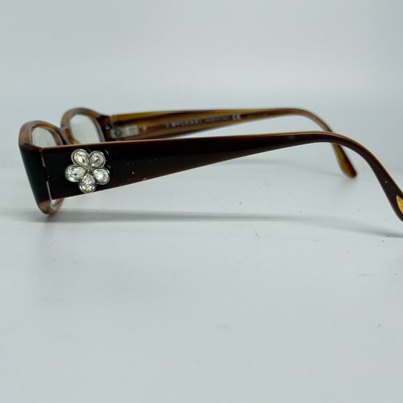 Bvlgari‎ 467-B 809 Eyeglasses Frames Full RIm 54-16-135 Brown H18989 main image 4